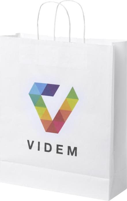 Bild 1 av 7 på Stor Återvunnen Kraftpapperspåse med Vridna Handtag