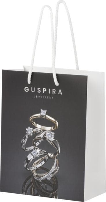 Bild 1 av 10 på Handgjord Medium Påse 170 g/m2 Integra-Papper med Plasthandtag