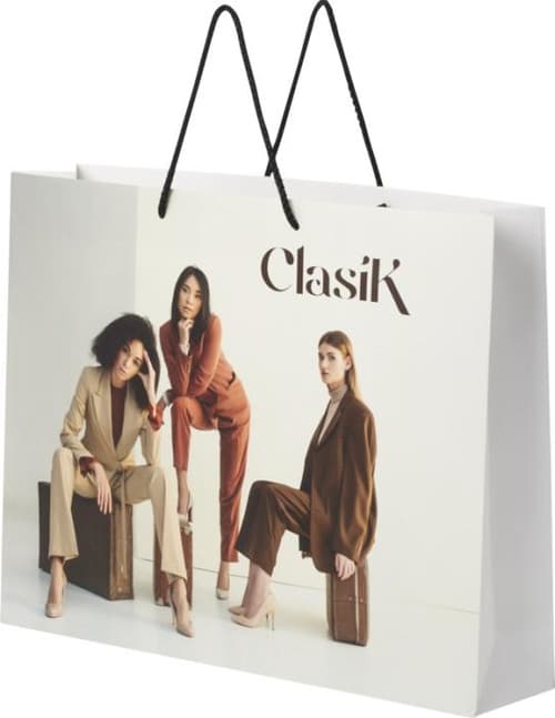 Bild 1 av 10 på XXL Handgjord Påse i Integra-Papper 170 g/m2 med Plasthandtag