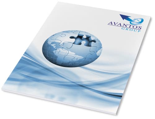 Bild på A4 Anteckningsblock med Skyddsomslag utan tryck