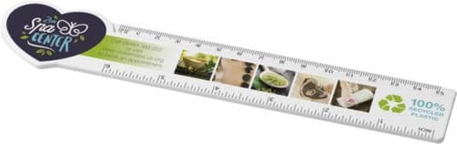 Bild på Hjärtformad Linjal i Plast 15cm med tryck