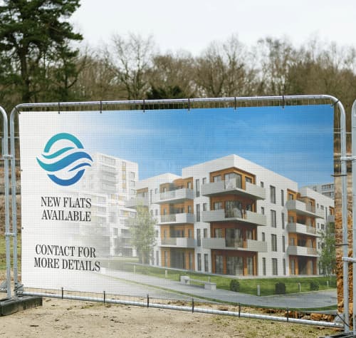 Bild på Banderoll Byggstaket för tryck