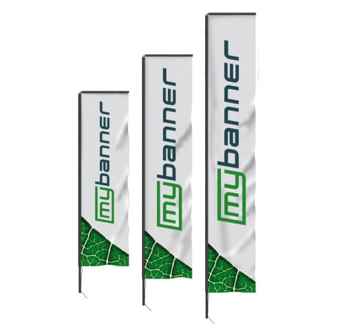 Tryck på Beachflagga Rektangulär