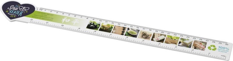 Hjärtformad Linjal i Plast 30cm
