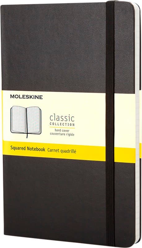 Lyxig Moleskine Classic Inbunden Anteckningsbok Rutad