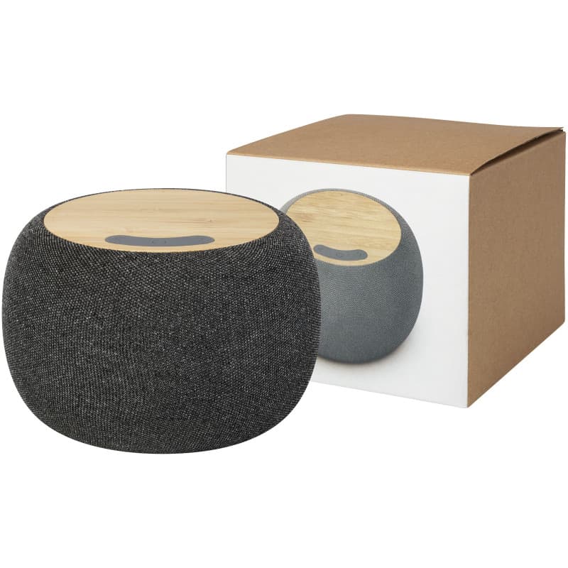 Bluetooth-högtalare 3W med Trådlös Laddning av Bambu och RPET