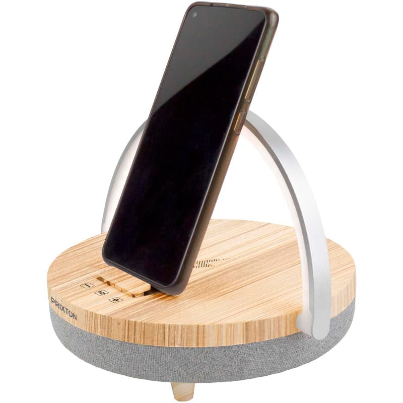 Multifunktionell Bluetooth-högtalare 10W med LED-lampa och Trådlös Laddning