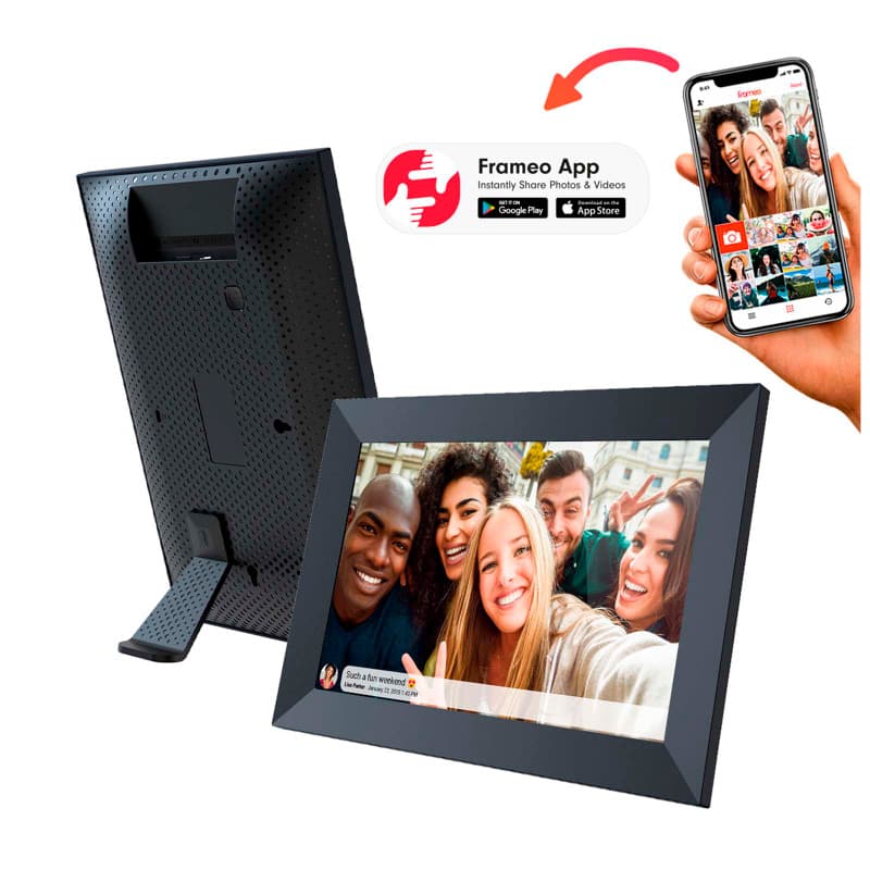10-tums Digital Wifi-fotoram med Frameo-app