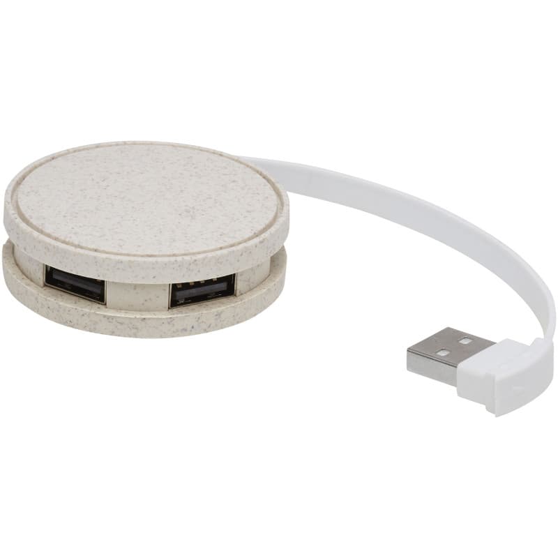4-ports USB-hubb av Halm och PP-plast
