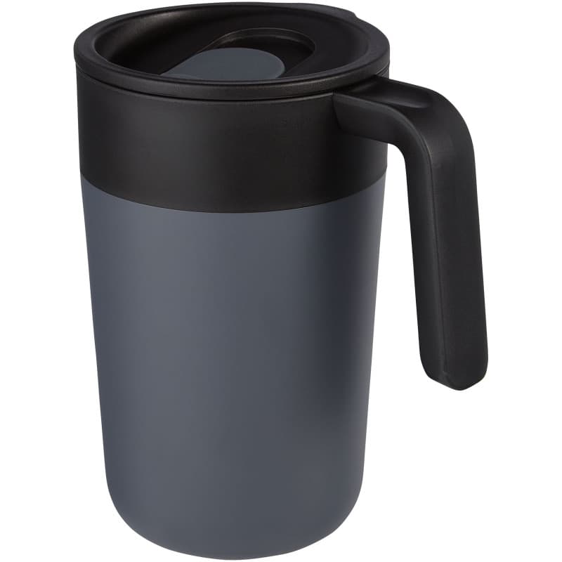 Dubbelväggig Mugg 400ml med Skjutlock av Återvunnen PP