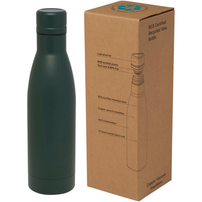 RCS-certifierad Kopparvakuumisolerad Flaska 500ml av Återvunnet Rostfritt Stål