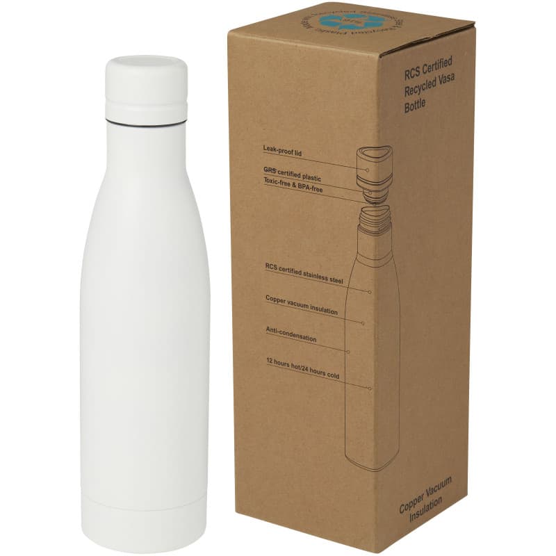 RCS-certifierad Kopparvakuumisolerad Flaska 500ml av Återvunnet Rostfritt Stål