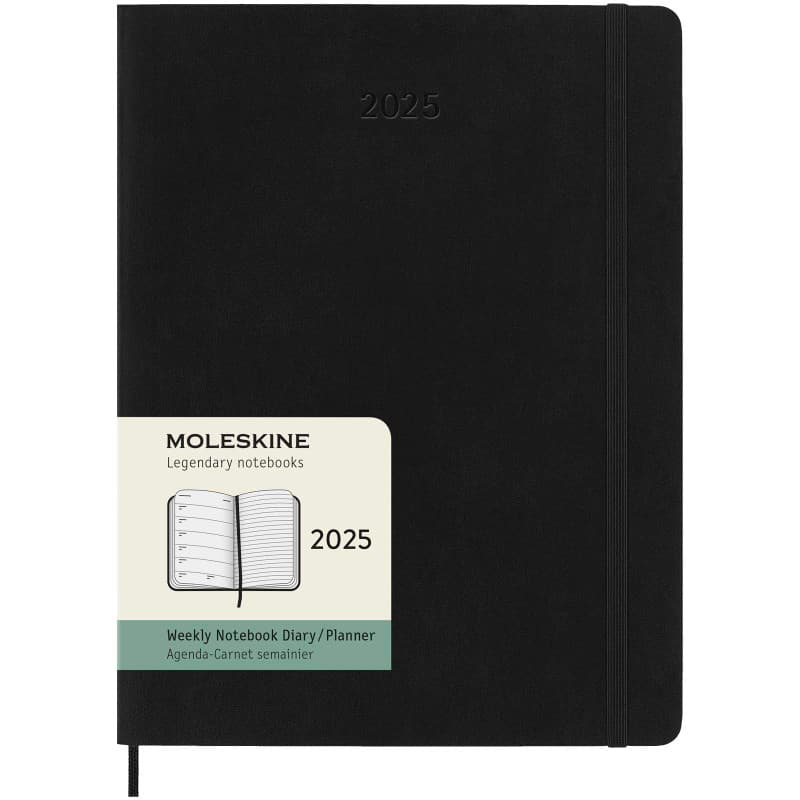 Moleskine XL Veckoplanerare 2025 med Mjukt Omslag
