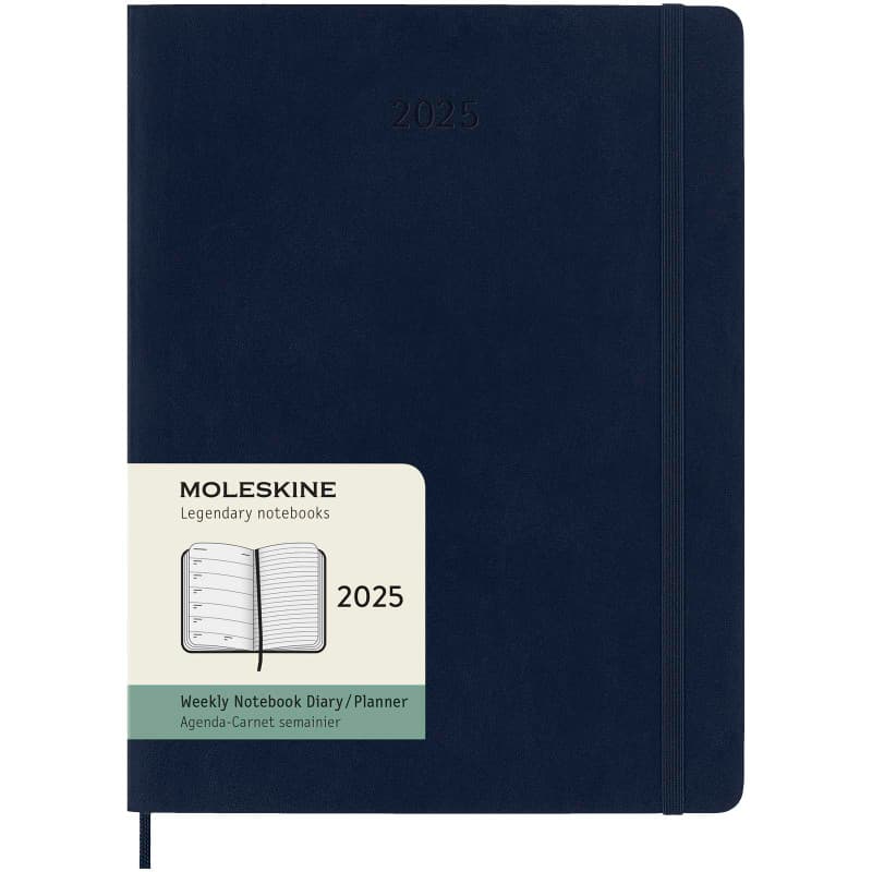 Moleskine XL Veckoplanerare 2025 med Mjukt Omslag