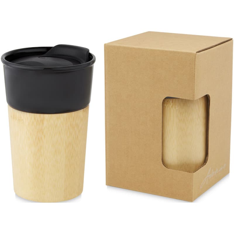 Porslinsmugg 320ml med Bambuvägg