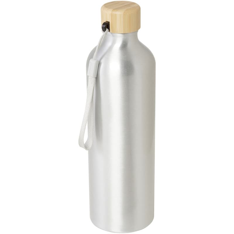 Vattenflaska 770ml med Bambulock av Återvunnen Aluminium