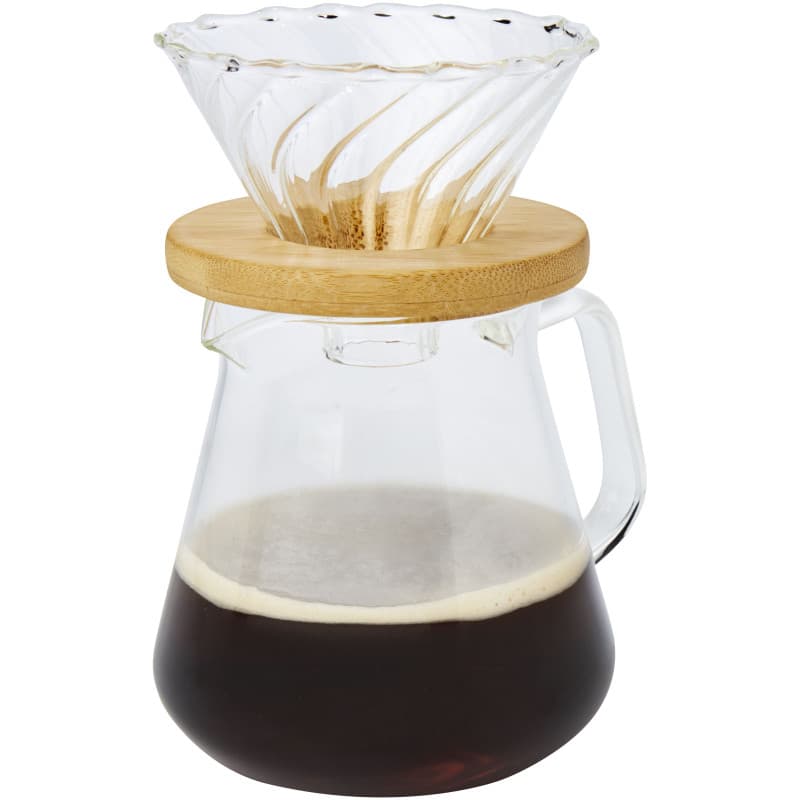 Kaffebryggare 500ml i Glas med Bambuhållare