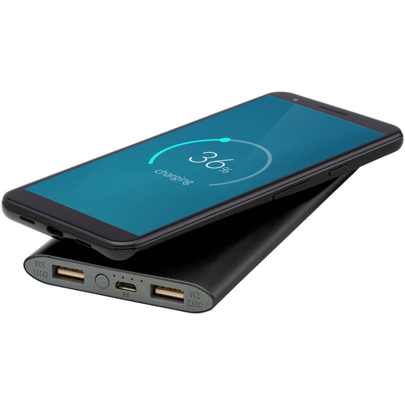 8000 mAh Trådlös Powerbank av Aluminium