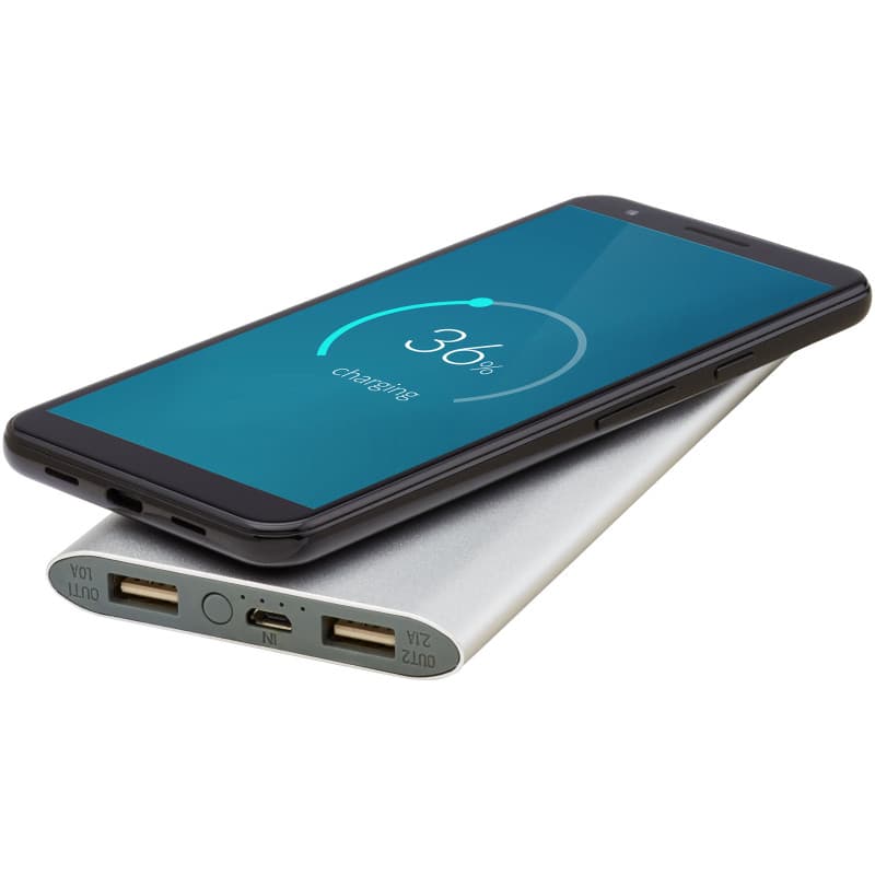 8000 mAh Trådlös Powerbank av Aluminium