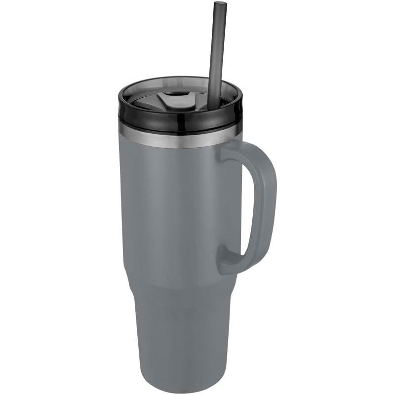 Isolerad Mugg 1200ml med Sugrör av Återvunnet Material