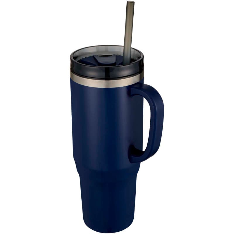 Isolerad Mugg 1200ml med Sugrör av Återvunnet Material