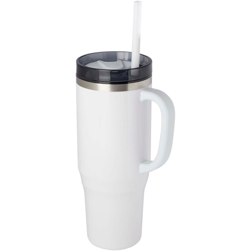 Isolerad Mugg 1200ml med Sugrör av Återvunnet Material