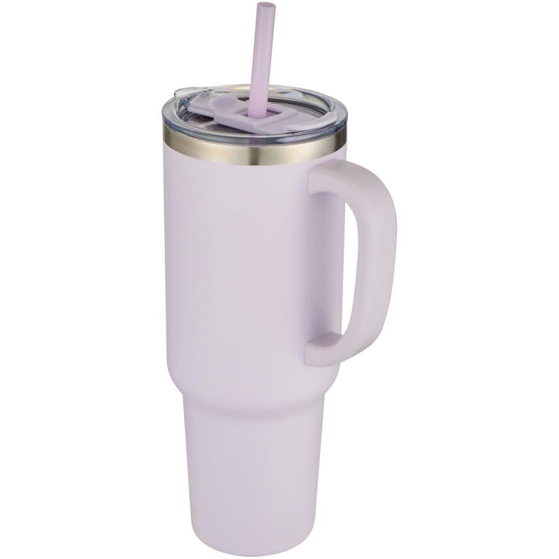 Vakuumisolerad Mugg 1200ml med Sugrör av Återvunnet Material