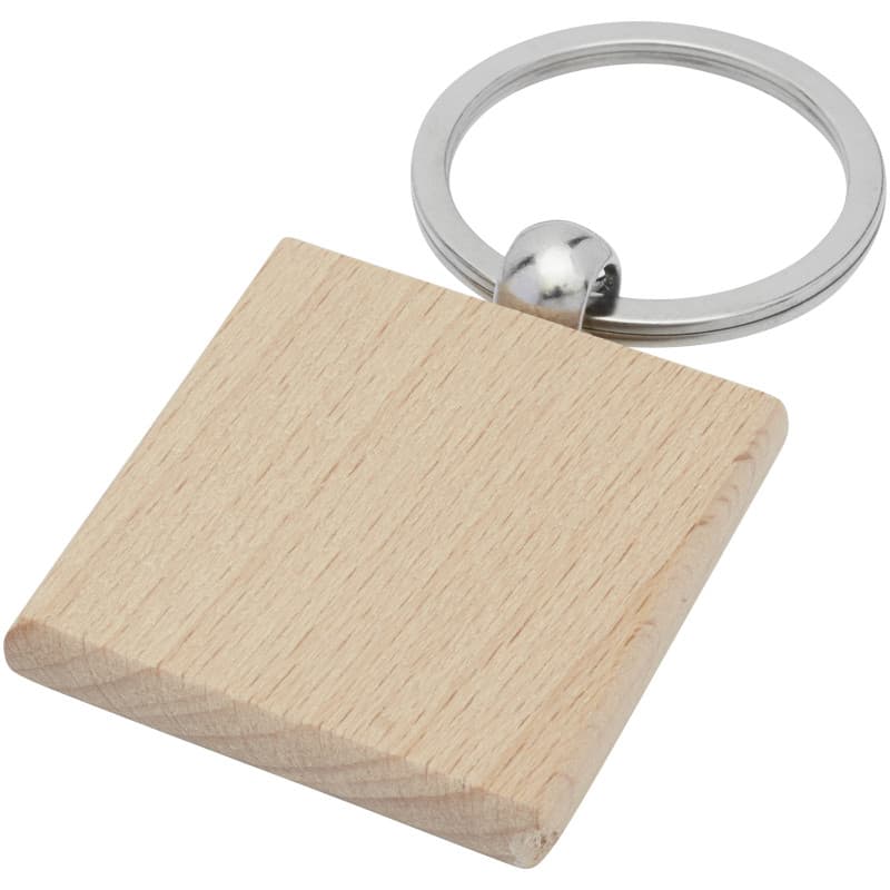 Fyrkantig Nyckelring 40x40mm av Bokträ