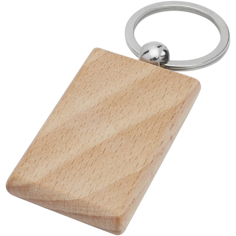 Rektangulär Nyckelring 55x35mm av Bokträ