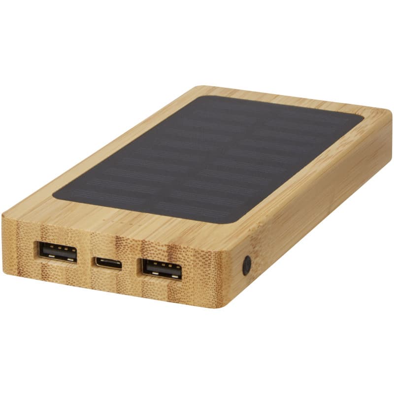 8000 mAh Powerbank med Solpanel av Bambu