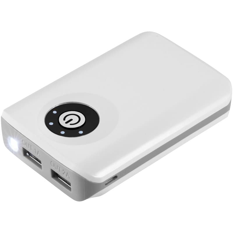 6600 mAh Powerbank med LED-Ficklampa