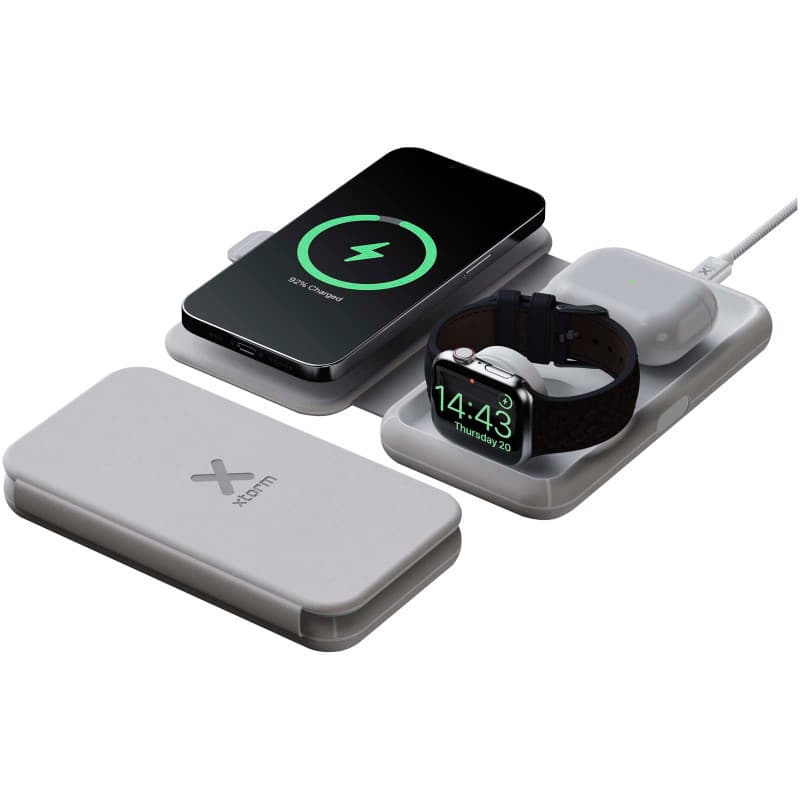 Vikbar 3-i-1 Laddare 15W för Apple-enheter