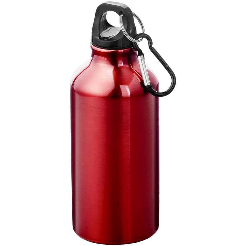 Vattenflaska 400ml med Karbinhake av Återvunnen Aluminium