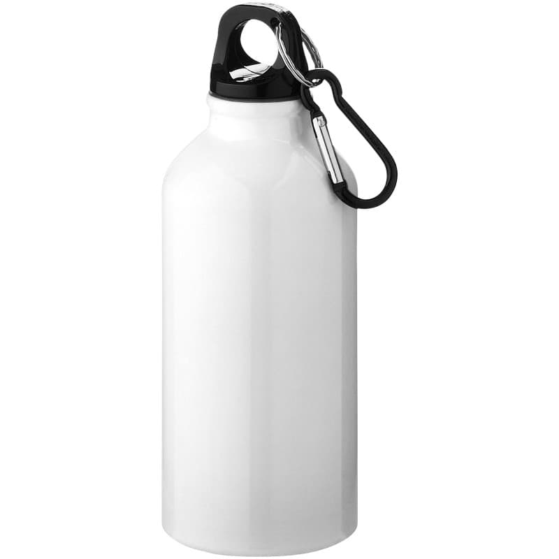 Vattenflaska 400ml med Karbinhake av Återvunnen Aluminium