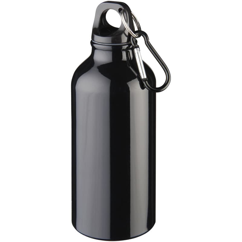 Vattenflaska 400ml med Karbinhake av Återvunnen Aluminium