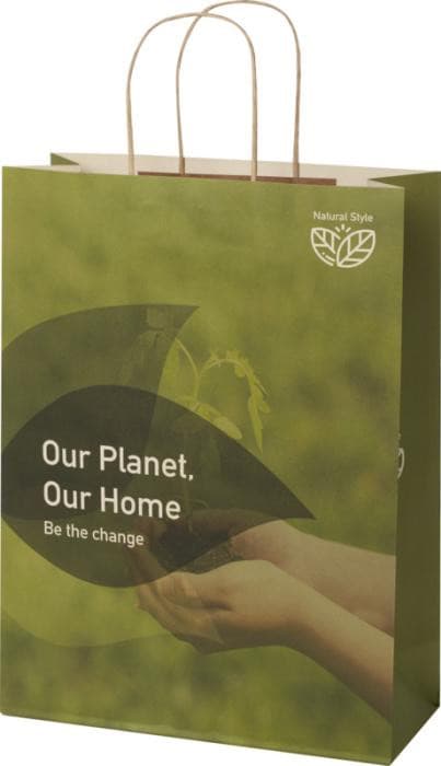 Bild 1 av 10 på XXL Miljövänlig Papperspåse med Tvinnade Handtag