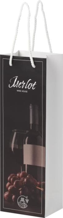 Bild 1 av 10 på Handgjord Vinflaskpåse 170 g/m2 med Plasthandtag