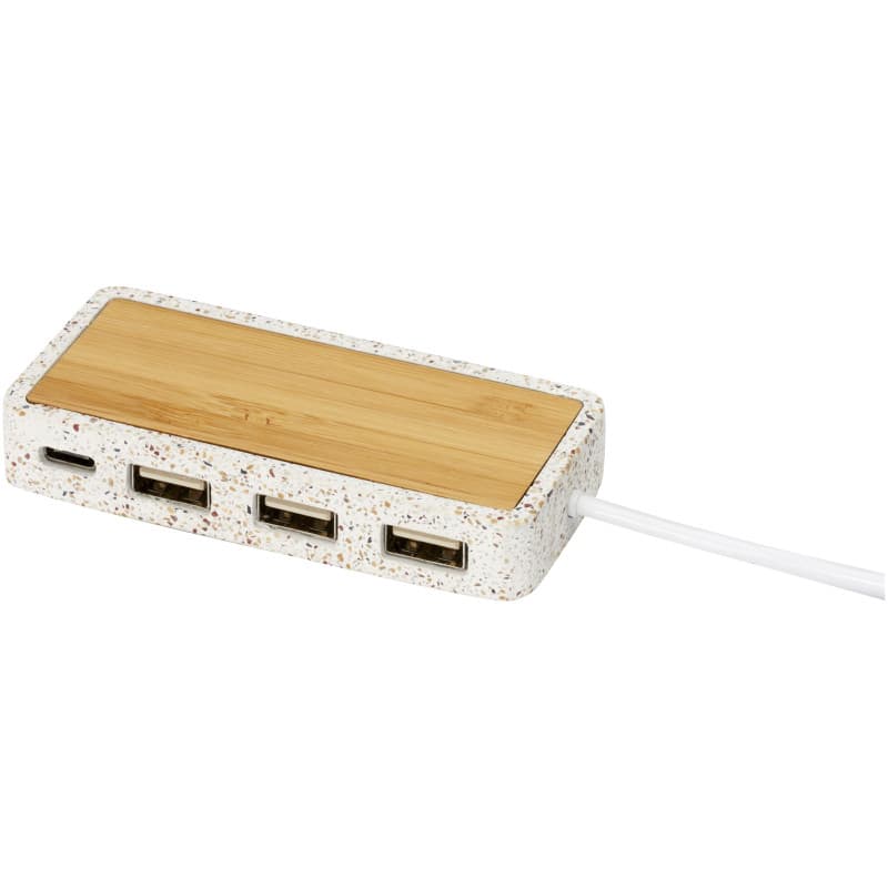 Bild på USB-hubb 2.0 av Bambu och Terrazzo utan tryck