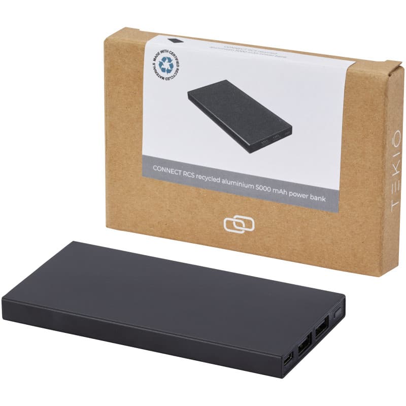 Bild på 5000 mAh Powerbank med Type-C av Återvunnen Aluminium utan tryck