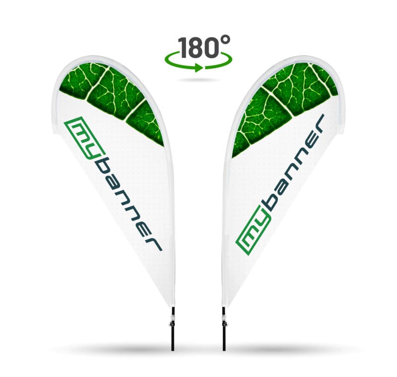 Tryck på Beachflagga Dubbelsidig